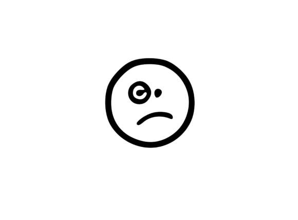 Black Eye Digital Emoji Social Icon