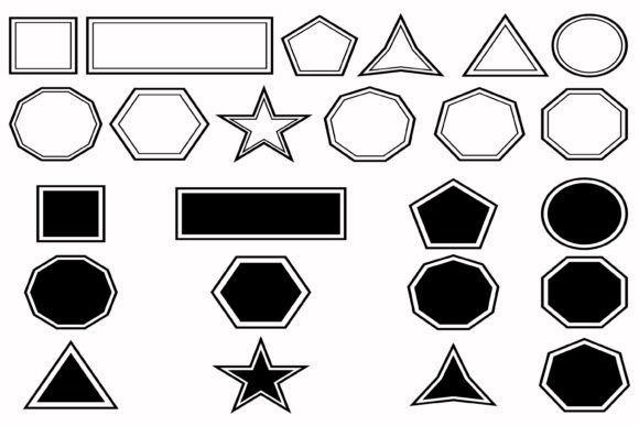 Border Geometric Shapes for Invitation: Graphics & Web Elements