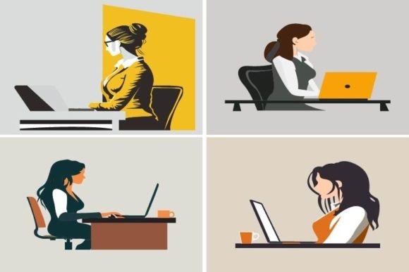 Business Woman Empowering Art Collection: Graphics & Web Elements