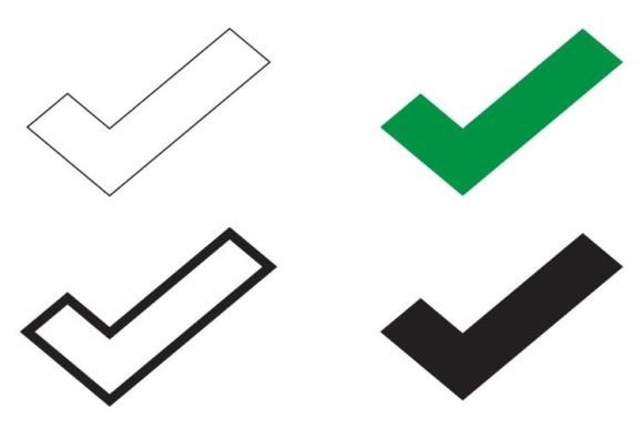 Check Mark Sign Ok Tick Collection: Graphics & Web Elements