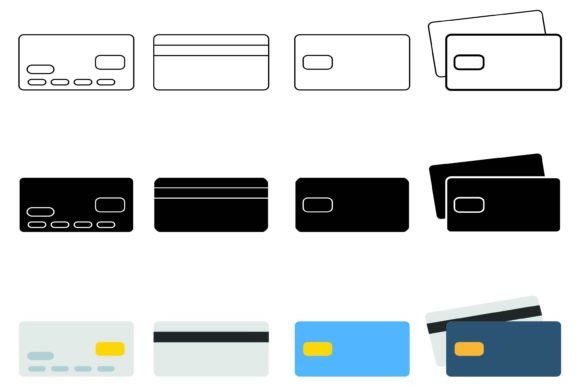 Credit Card Finance Debit Collection: Web Elements & Graphics