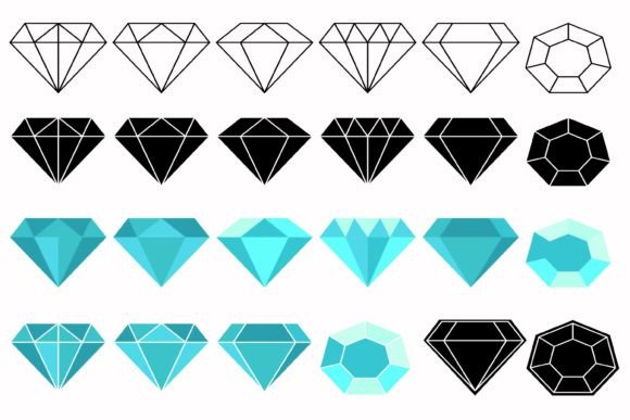 Diamond Collection: Clean, Versatile Line Art for Real Embroidery Work