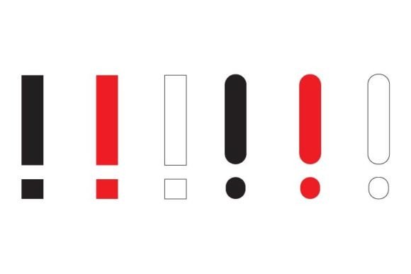 Exclamation Mark Warning Sign Collection: Graphics & Web Elements