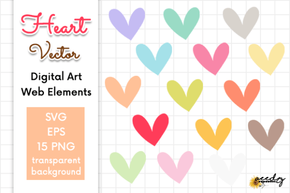 Hand Drawn Heart Vector: Graphics & Web Elements for Local Branding