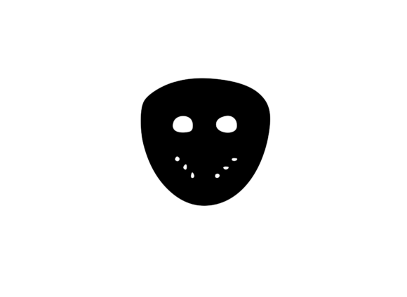 Hockey Mask Digital Emoji Social Icon: Graphics & Web Elements