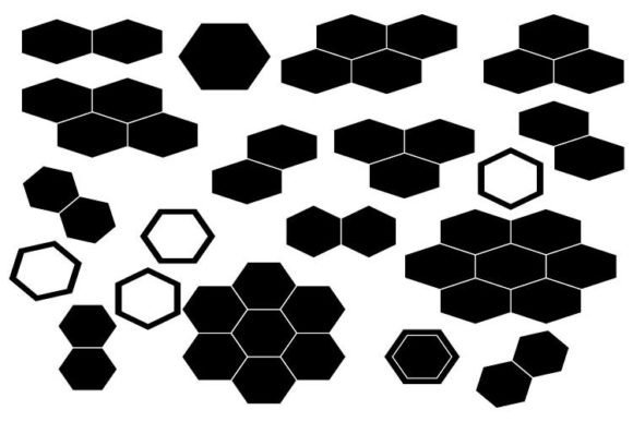 Honeycomb Hexagon Collection: Graphics & Web Elements