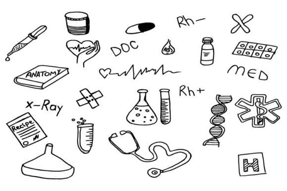 Medical Essentials Doodles Collection