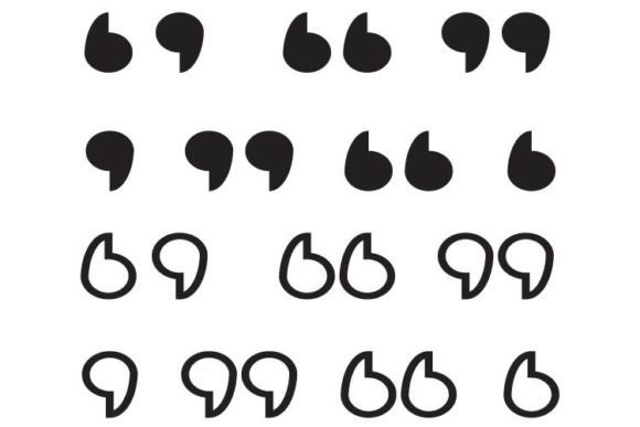 Quote Quotation Mark Collection Set