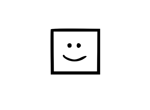 Square Faced Digital Emoji Social Icon: Graphics & Web Elements