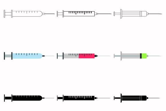 Syringe Icon Collection: Graphics & Web Elements for Creative Sellers