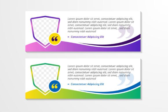 Testimonials Shield Rectangle Layout Graphics