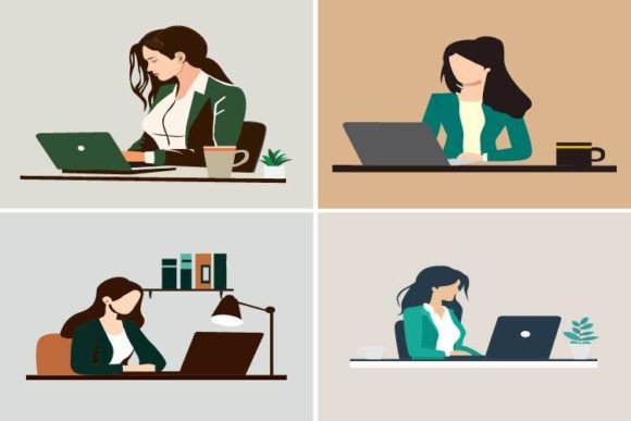 Woman in Position of Power Empowering Graphics