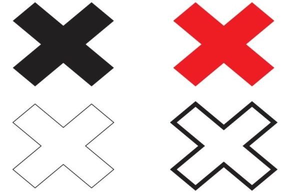 X Sign Denied Rejection Collection